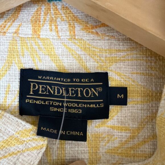 Pendleton Yellow Floral Pockets Button Up Lightweight Jacket #1266 Size MED - Picture 5 of 5